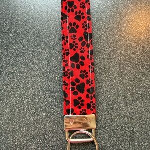 Red and Black Paw Print keychain keyfob